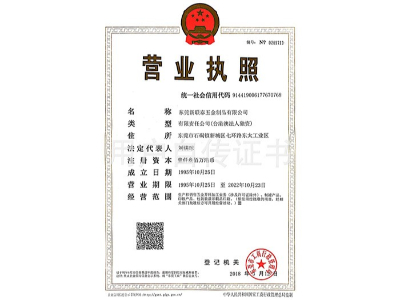 新联泰-营业证书